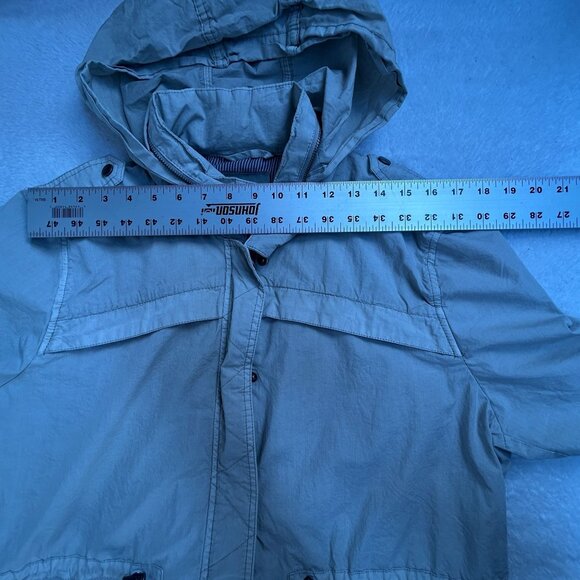 Levi's Womens Beige Drawstring Hooded Utility Jacket XL Lightweight Pockets - Picture 5 of 8